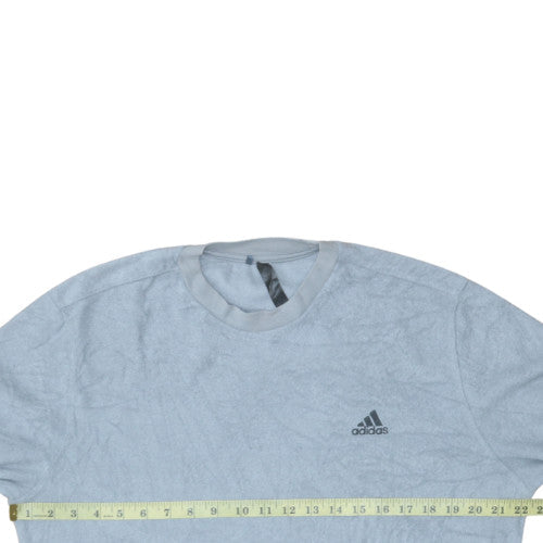 Mens UK Size XL Adidas Blue Pullover Sweatshirt