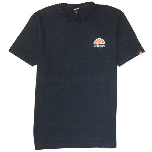Ellesse Men's Black Crew Neck Short Sleeve Classic Cotton T-Shirt Size L