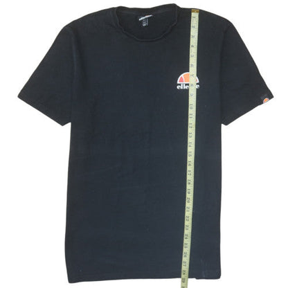 Ellesse Men's Black Crew Neck Short Sleeve Classic Cotton T-Shirt Size L