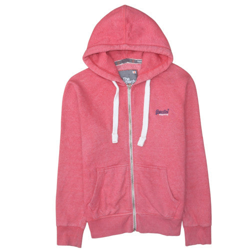 Mens UK Size M Superdry Pink Full Zip Hoodie
