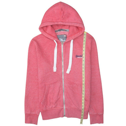 Mens UK Size M Superdry Pink Full Zip Hoodie