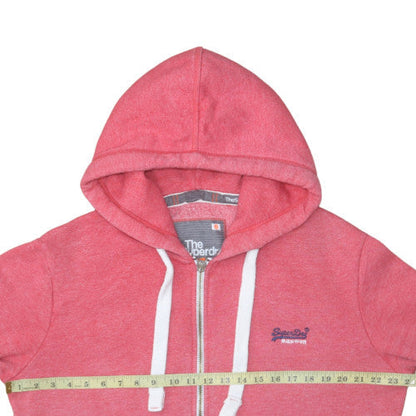 Mens UK Size M Superdry Pink Full Zip Hoodie