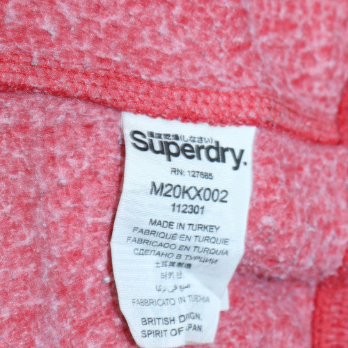 Mens UK Size M Superdry Pink Full Zip Hoodie
