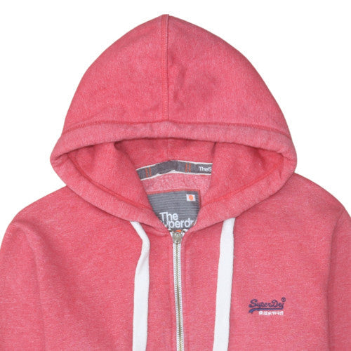 Mens UK Size M Superdry Pink Full Zip Hoodie