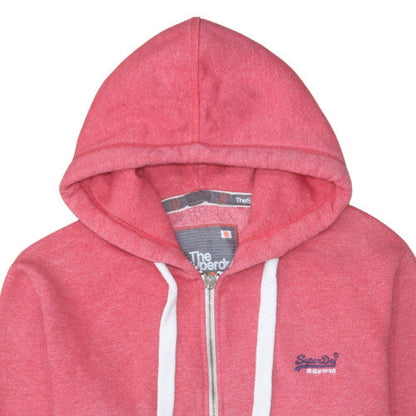 Mens UK Size M Superdry Pink Full Zip Hoodie