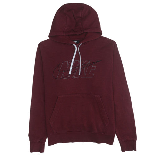 Mens UK Size M Nike Red Pullover Hoodie