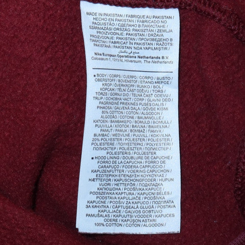 Mens UK Size M Nike Red Pullover Hoodie