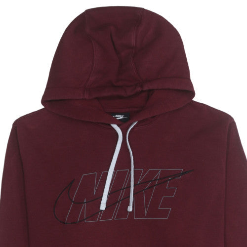 Mens UK Size M Nike Red Pullover Hoodie