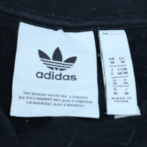 Mens UK Size M Adidas Black Pullover Sweatshirt
