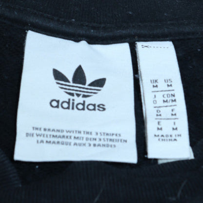 Mens UK Size M Adidas Black Pullover Sweatshirt