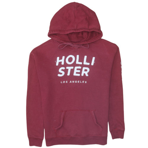 Mens UK Size M Hollister Red Pullover Hoodie