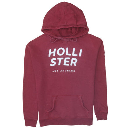 Mens UK Size M Hollister Red Pullover Hoodie