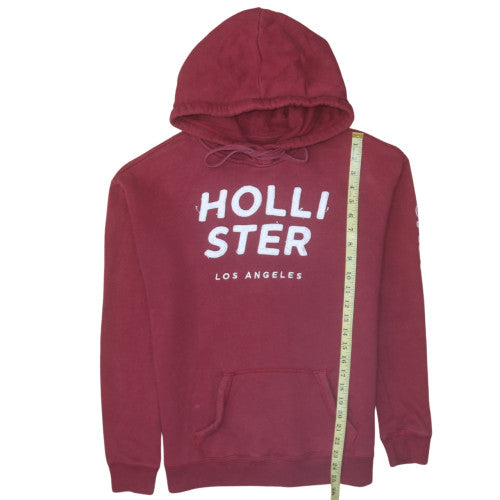 Mens UK Size M Hollister Red Pullover Hoodie