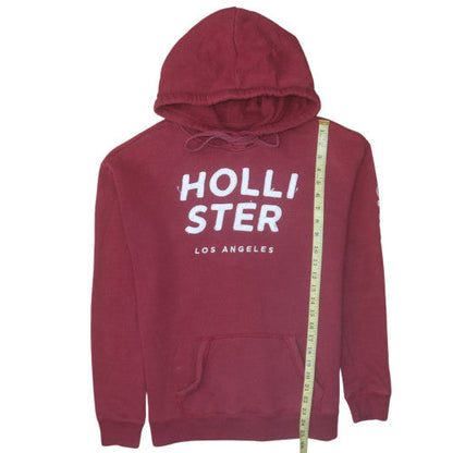 Mens UK Size M Hollister Red Pullover Hoodie