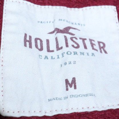 Mens UK Size M Hollister Red Pullover Hoodie