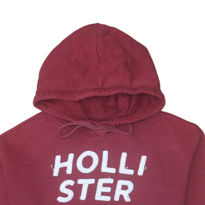 Mens UK Size M Hollister Red Pullover Hoodie