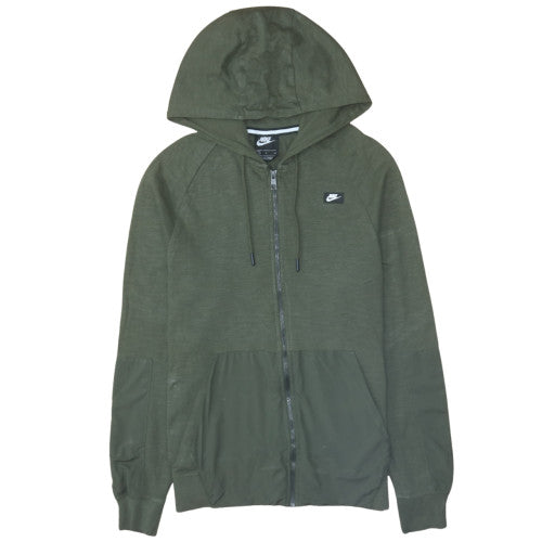 Mens UK Size S Nike Green Full Zip Hoodie