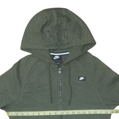 Mens UK Size S Nike Green Full Zip Hoodie
