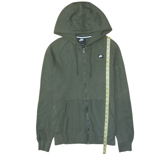 Mens UK Size S Nike Green Full Zip Hoodie