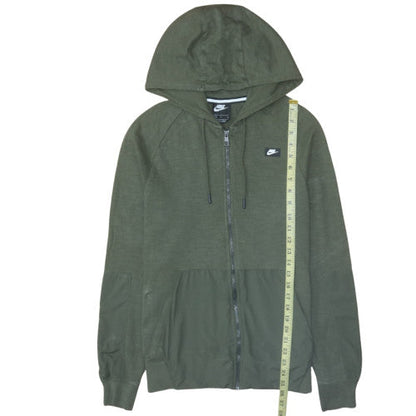Mens UK Size S Nike Green Full Zip Hoodie