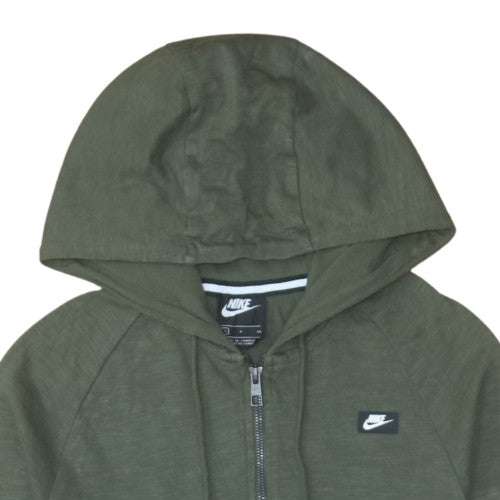 Mens UK Size S Nike Green Full Zip Hoodie