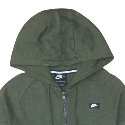 Mens UK Size S Nike Green Full Zip Hoodie