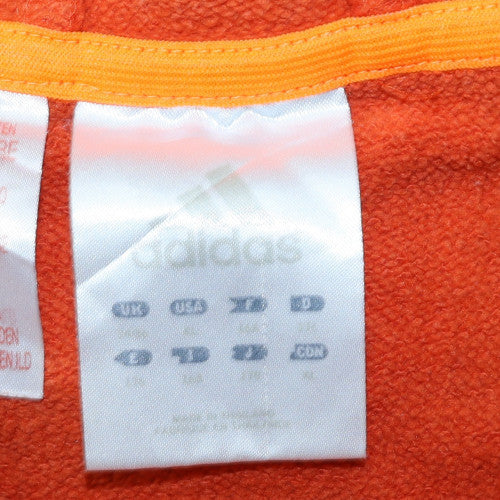 Mens UK Size M Adidas Orange Pullover Hoodie