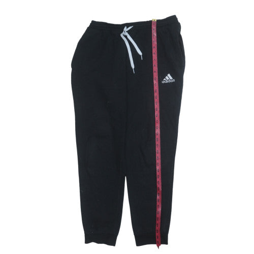 Adidas Mens Black L Jogger Sweatpants Fleece Activewear Trousers