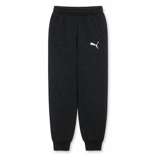Front view of Puma Men's Black Jogger Sweatpants S Regular Fleece Activewear
