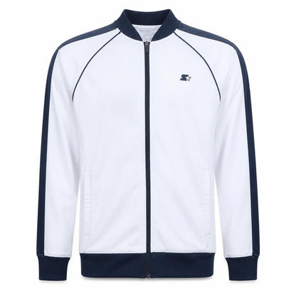 Starter Men's White Track Jacket M Regular Fit Full Zip Sports Top