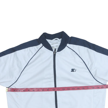 Starter Men's White Track Jacket M Regular Fit Full Zip Sports Top
