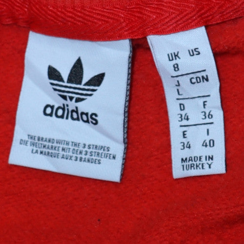 Womens UK Size 8 Adidas Red Pullover Sweatshirt