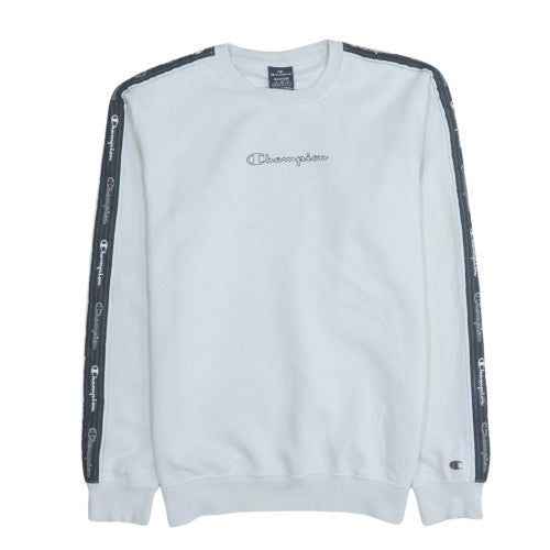 Mens UK Size M Champion White Pullover Sweatshirt