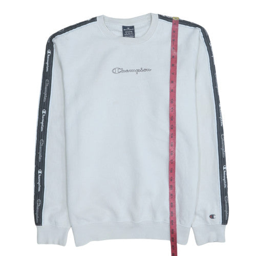 Mens UK Size M Champion White Pullover Sweatshirt