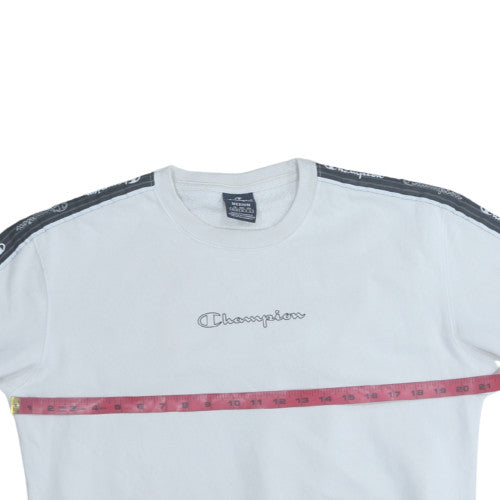 Mens UK Size M Champion White Pullover Sweatshirt