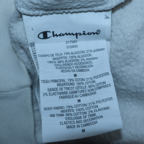 Mens UK Size M Champion White Pullover Sweatshirt