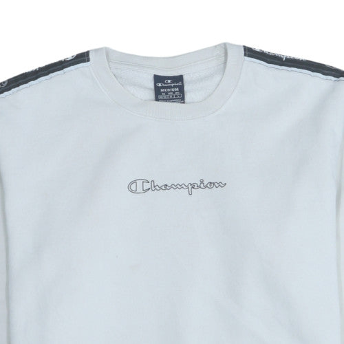 Mens UK Size M Champion White Pullover Sweatshirt