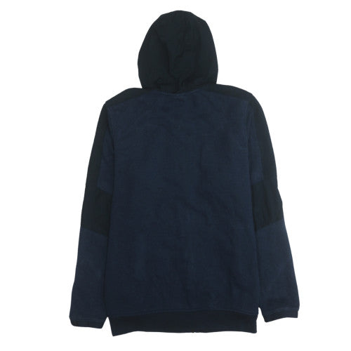 Mens UK Size M Under Armour Blue Full Zip Hoodie