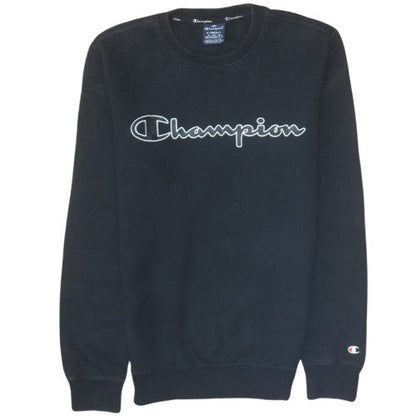Mens UK Size XS Champion Black Pullover Sweatshirt