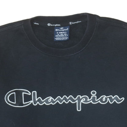 Mens UK Size XS Champion Black Pullover Sweatshirt