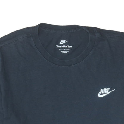 Nike Men's Black Short Sleeve Cotton Logo T-Shirt Medium