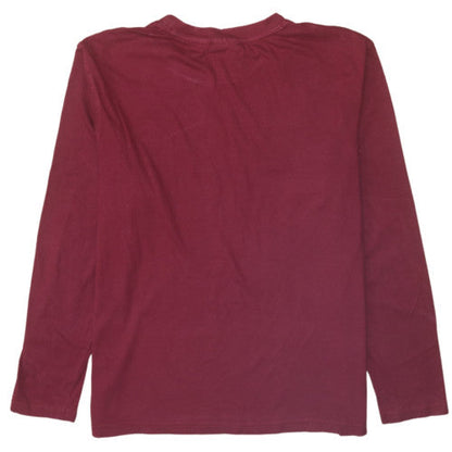 Fila Men's Red Long Sleeve Cotton Graphic Top M