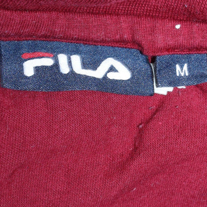 Fila Men's Red Long Sleeve Cotton Graphic Top M