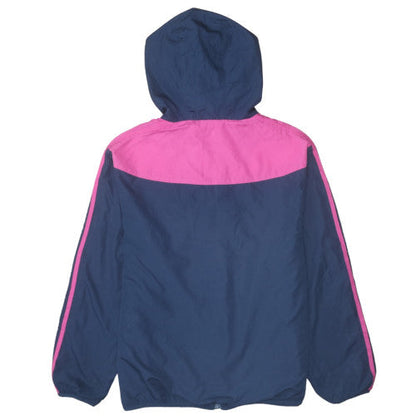 Lonsdale Women Blue Pink Hooded Windbreaker Jacket Size 18