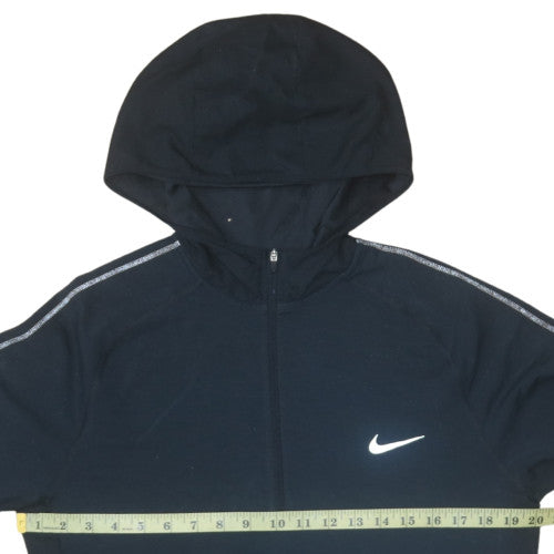 Mens UK Size M Nike Black 1/2 Zip Hoodie