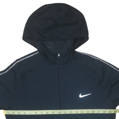Mens UK Size M Nike Black 1/2 Zip Hoodie