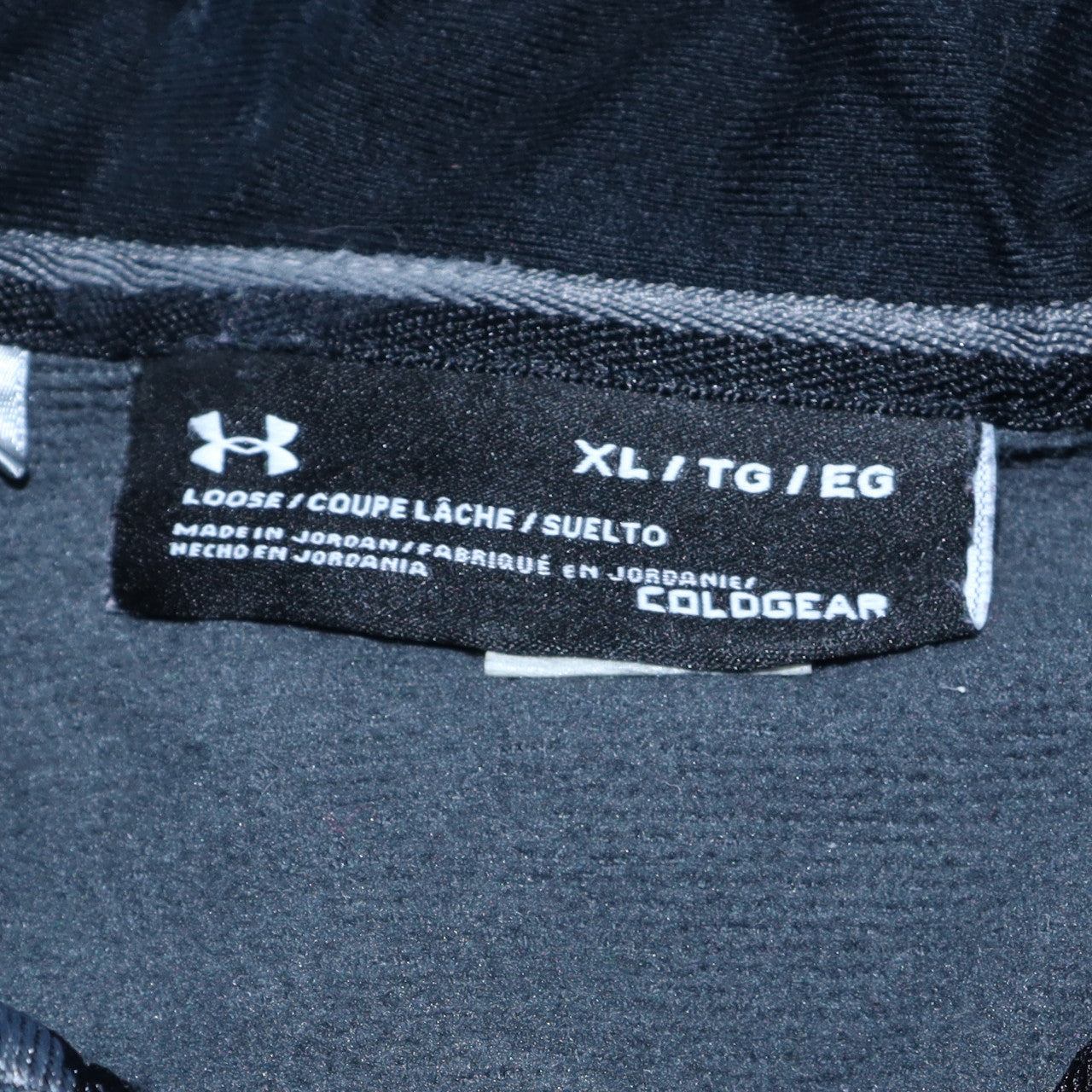 Mens UK Size XL Under Armour Black Henley Sweatshirt