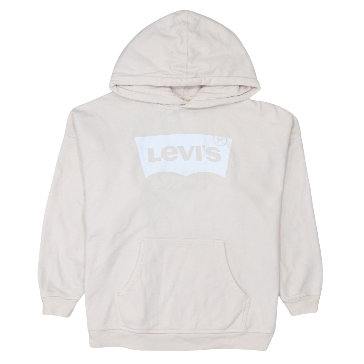 Mens UK Size M Levi's Beige Pullover Hoodie