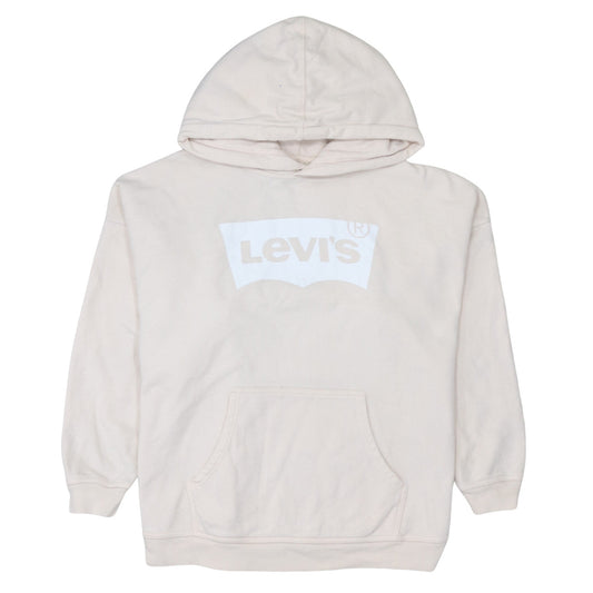 Mens UK Size M Levi's Beige Pullover Hoodie