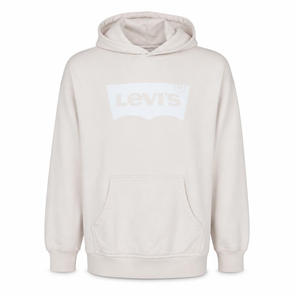 Mens UK Size M Levi's Beige Pullover Hoodie